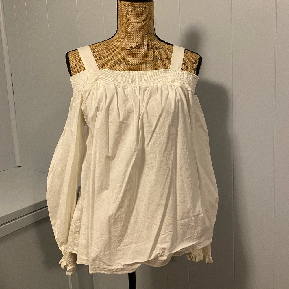 Loft Long Sleeve White Shirt